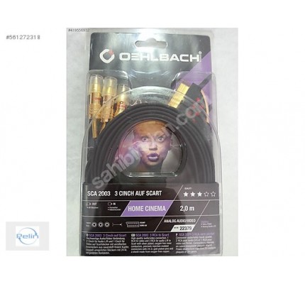 Oehlbach 22379 3xRCA kablo Scart 2mt